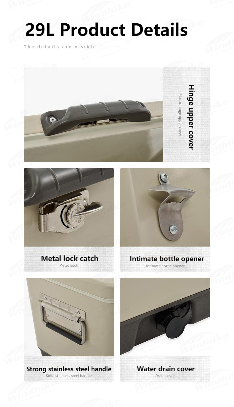 Nevera portátil de metal para camping de 29 a 51 l (7 unidades)