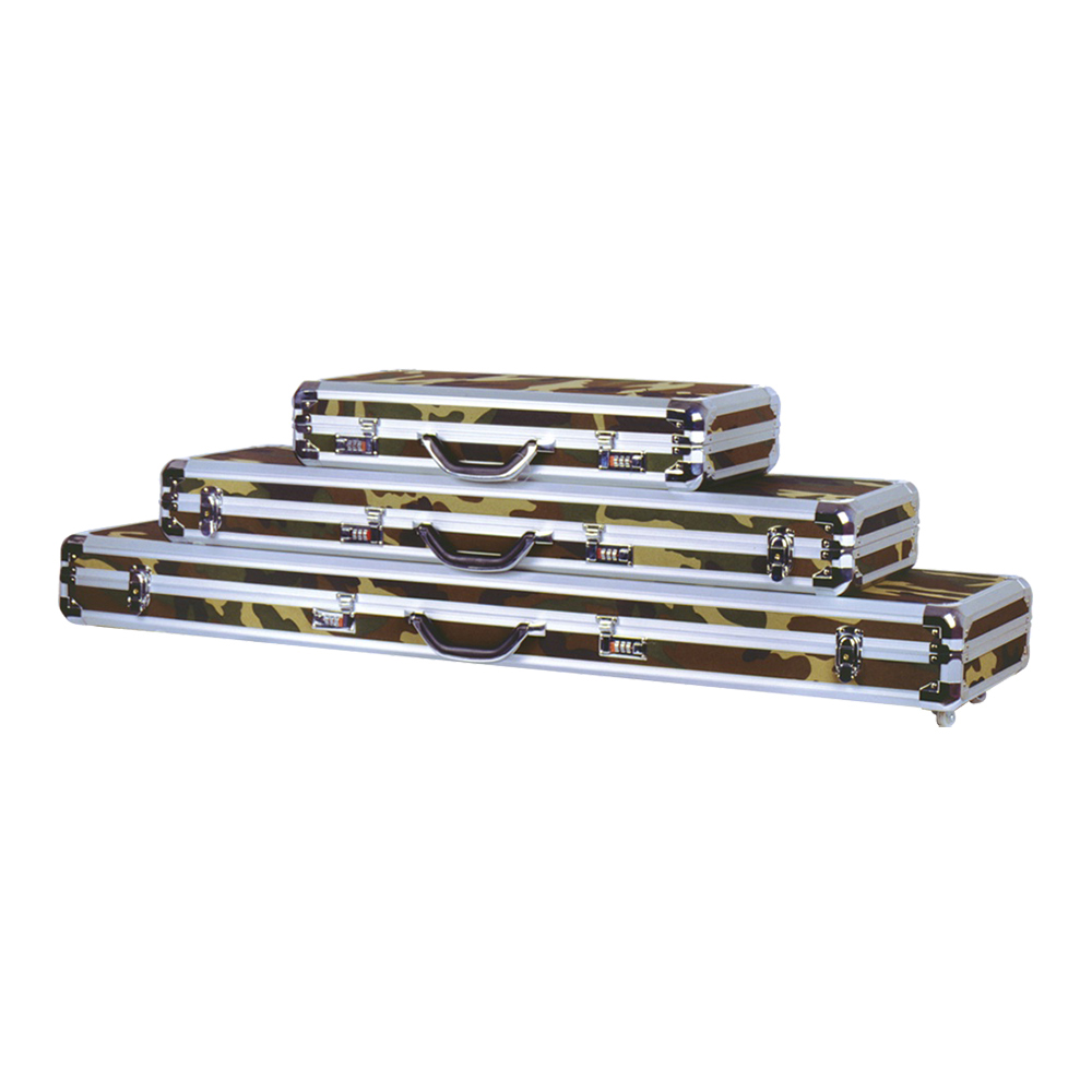 Estuche largo de aleación de aluminio para guardar aparejos de pesca, armas y arcos y flechas.