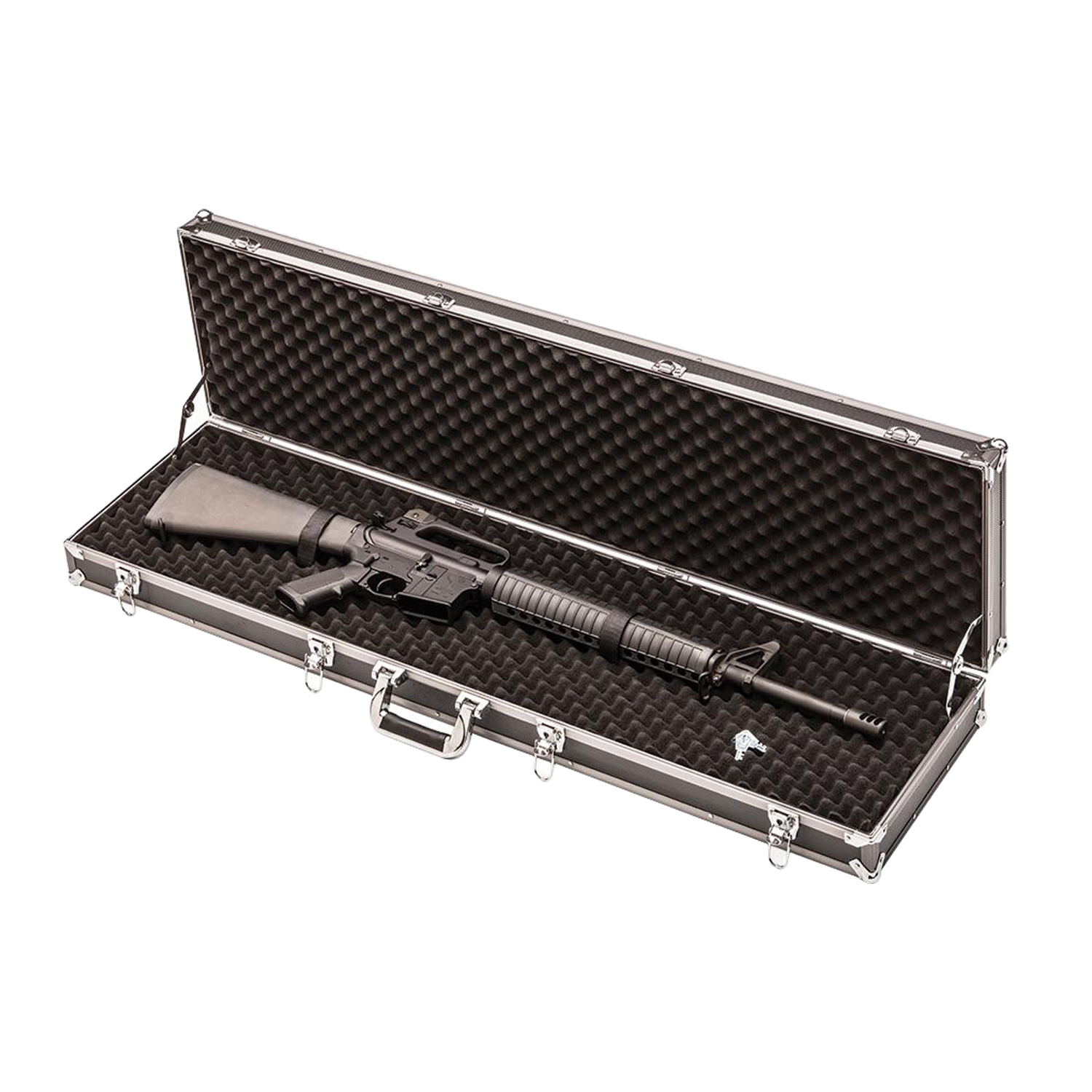 Estuche para pistola de aluminio con divisores ajustables