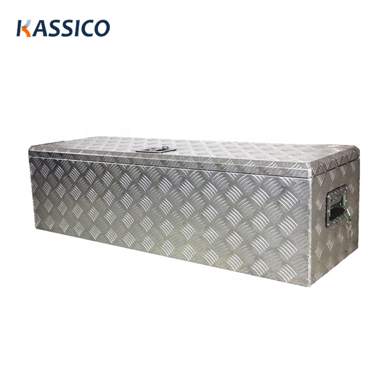 Caja de herramientas y almacenamiento de aluminio para camión con tapa superior