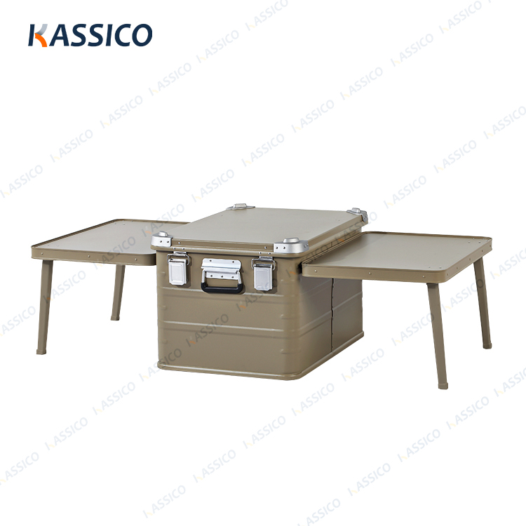 Estación de cocina para acampar al aire libre, cajas de cocina de aluminio