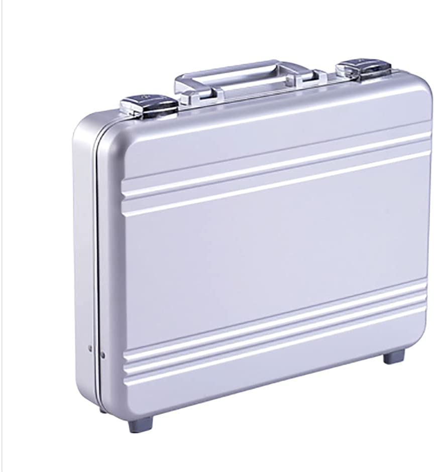 Maletín de metal, caja de aluminio para efectivo, estuche para portátil