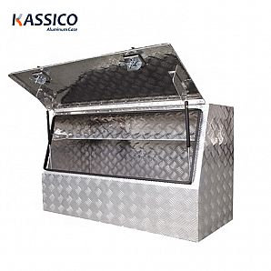 Caja de herramientas de aluminio para camión con apertura lateral de 3/4