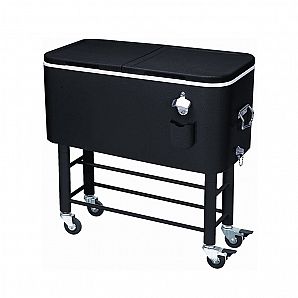 Carrito refrigerador de bebidas con ruedas de 80 cuartos para fiestas - Nevera portátil con ruedas
