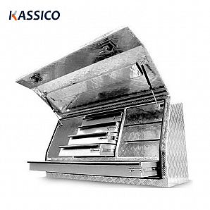Caja de herramientas de aluminio Ute con 5 cajones y apertura lateral