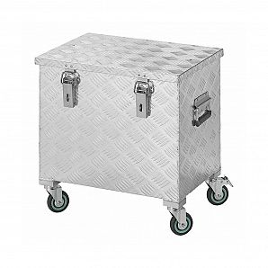 Caja de herramientas de aluminio con 4 ruedas