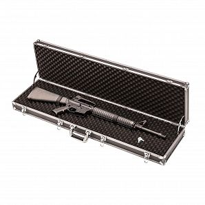Estuche para pistola de aluminio con divisores ajustables