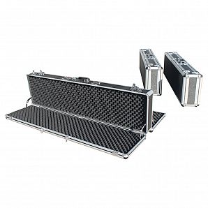 Estuche de aluminio de doble cara para rifle de caza de 47 pulgadas para almacenamiento de 2 armas