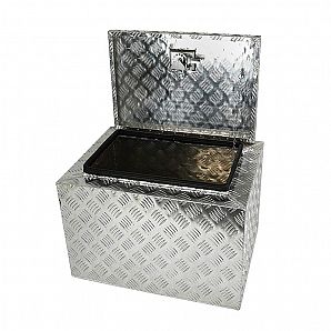 Caja de herramientas de aluminio para remolque con tapa superior de 23 pulgadas