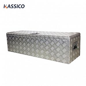 Caja de herramientas y almacenamiento de aluminio para camión con tapa superior