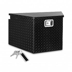 Caja de remolque de aluminio negro para remolques, autocaravanas, caravanas y autocaravanas