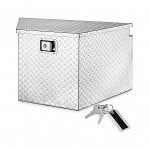 Caja de herramientas de aluminio para remolque de 32 pies, organizador de almacenamiento para remolque