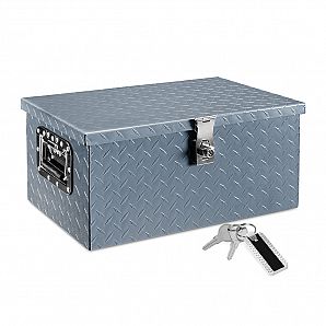 Caja de herramientas de aluminio de 20 pulgadas para vehículos todo terreno, vehículos recreativos, remolques, camionetas y cajas de camiones.