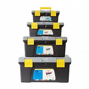 Caja de herramientas de plástico de un solo toque