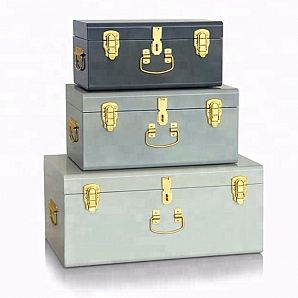 Cajas de herramientas portátiles de acero - Organizador de baúles de metal de colores para el hogar