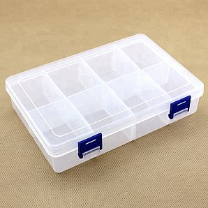 Caja de almacenamiento de plástico transparente