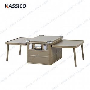 Estación de cocina para acampar al aire libre, cajas de cocina de aluminio