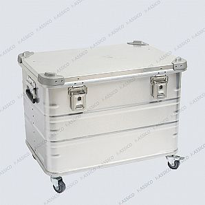 Cajas de transporte y almacenamiento de aluminio con ruedas