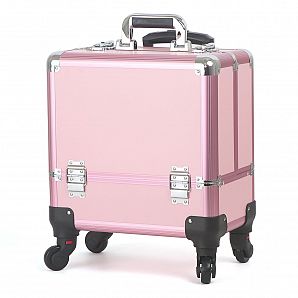 Estuche de viaje de aluminio para cosméticos y maquillaje