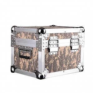 Caja de herramientas de aluminio para transporte en carretera, estuche de vuelo