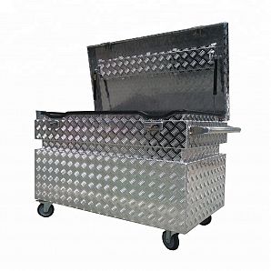 Cajas de herramientas de aluminio personalizadas para obra con ruedas