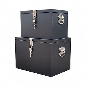 Caja de almacenamiento de ferretería para el hogar con cerradura