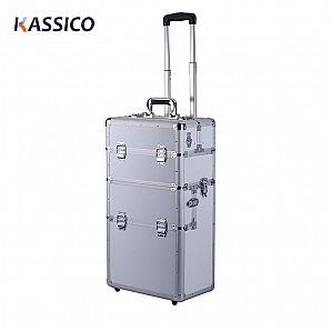 Estuche de herramientas de aluminio personalizado con carrito