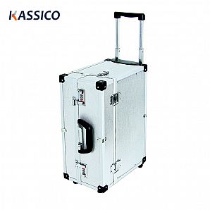 Estuche de transporte de aluminio personalizado con ruedas