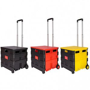 Carrito de compras plegable de plástico