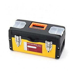 Caja de herramientas de plástico y acero inoxidable de 14.5", 16" y 19"