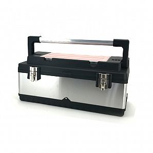 Caja de herramientas de plástico de acero inoxidable