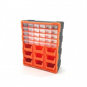 Caja de almacenamiento de plástico con 39 cajones