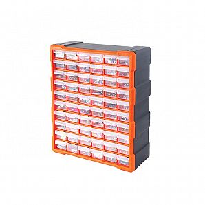 Caja de almacenamiento de plástico con 60 cajones