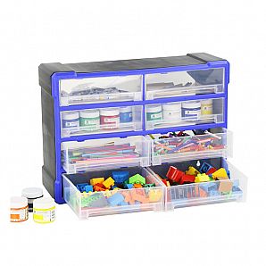 Caja de herramientas de plástico con cajones para taller de reparación de automóviles