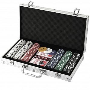 Estuche de aluminio para fichas de póquer de lujo
