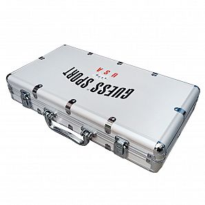 Estuche rodante de aluminio para exhibición de fichas de póquer