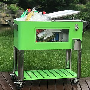 Nevera portátil de metal para bebidas y cerveza, ecológica, para camping