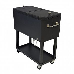 Carrito de mano para bebidas, vino y exteriores, enfriador de barriles, mesa