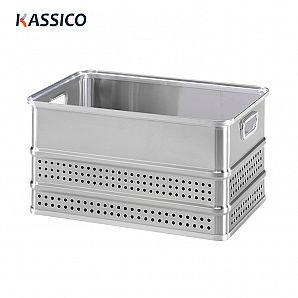 Cesta de almacenamiento de aluminio, contenedor de aluminio para alimentos, mariscos y medicamentos
