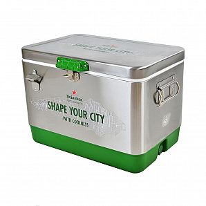 Nevera portátil de acero inoxidable para vino, 50 l, para cerveza