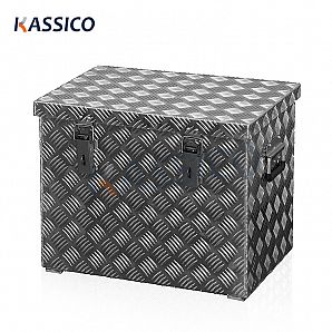 Caja de herramientas de aluminio de 120 l para vehículos recreativos, vehículos todo terreno, remolques y camiones