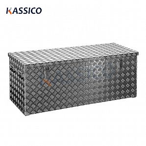Caja de herramientas de aluminio de 321 l para caja de camioneta con asa lateral, cerradura y llaves