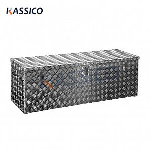 Caja de herramientas de aluminio para camión de 375 l y 1500 mm con amortiguadores de gas